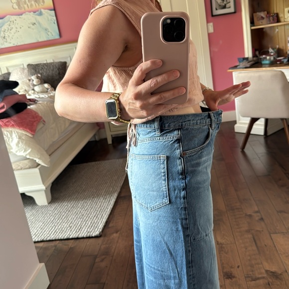 Reformation BRAND NEW NEVER WORN! Jean Skirt, full length, high waisted. - Picture 6 of 9